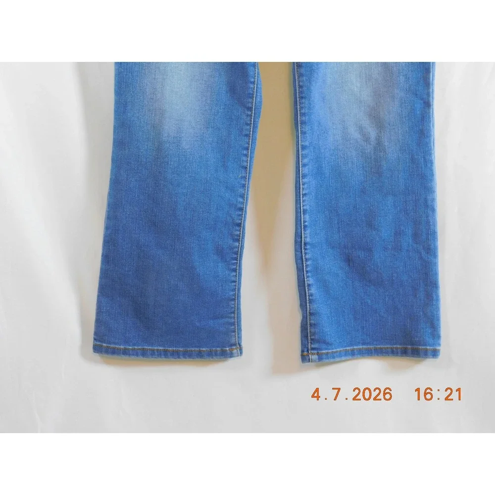 Style & Co Womens Straight‎ Crop Jeans Medium Wash Blue Denim Pants